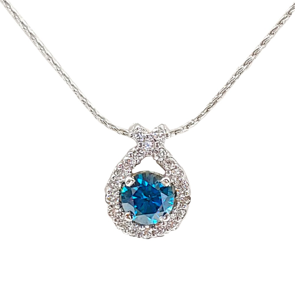 Blue Diamond Necklace