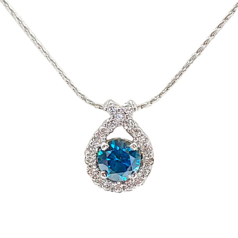 Blue Diamond Necklace