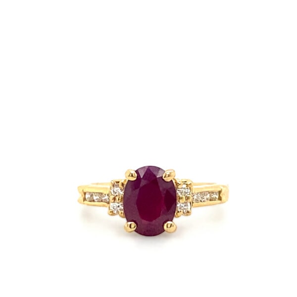 Sophisticated Ruby and Diamond Ring