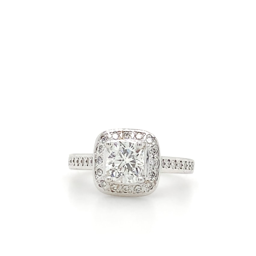 Cushion Cut Diamond Engagement Ring