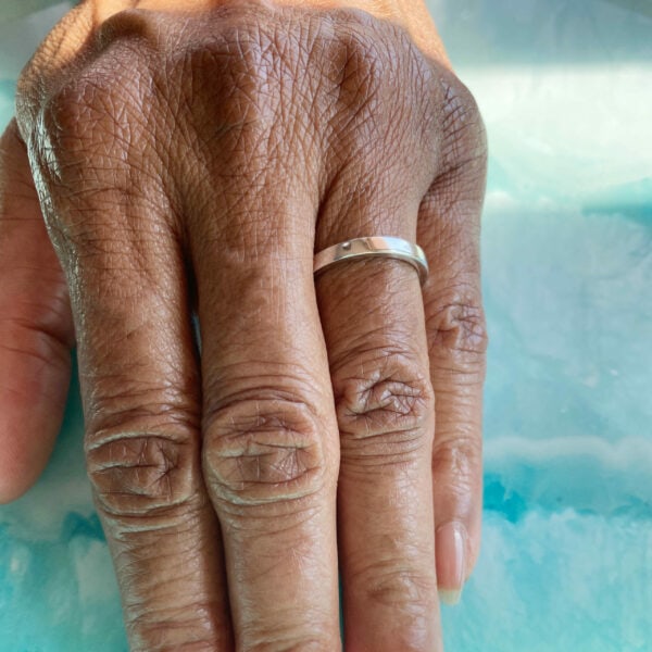 white gold band rings