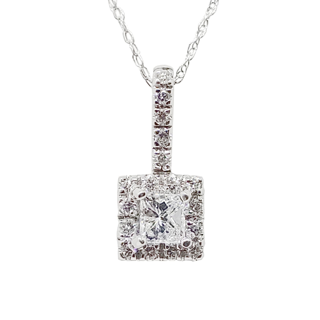 Halo Diamond Necklace