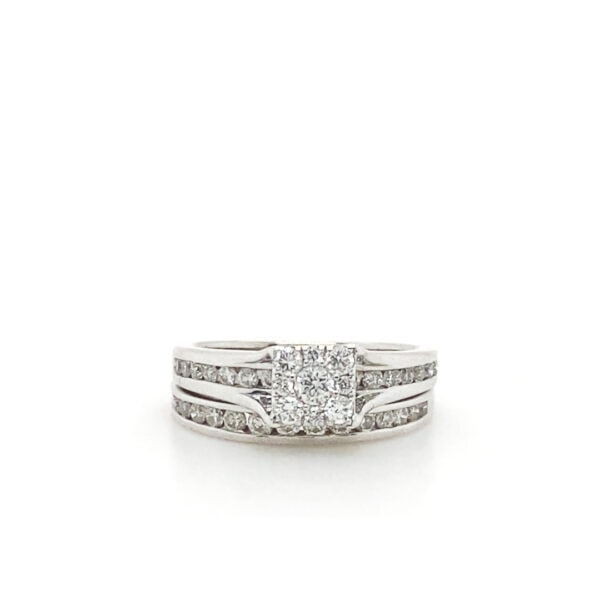 Diamond Engagement Ring and Wedding Band Set