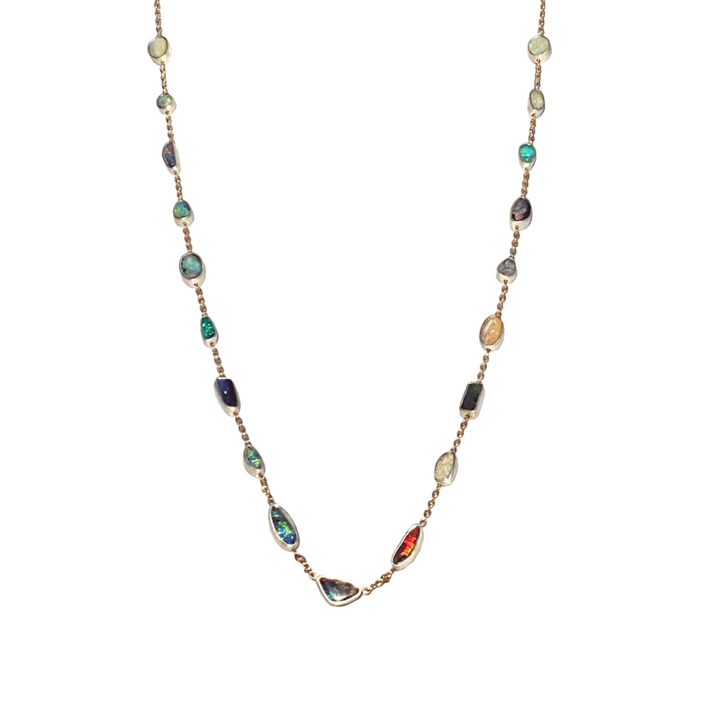 Creative Multi Colored Opal Necklace