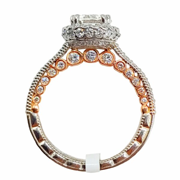 two tone rose gold engagement ring