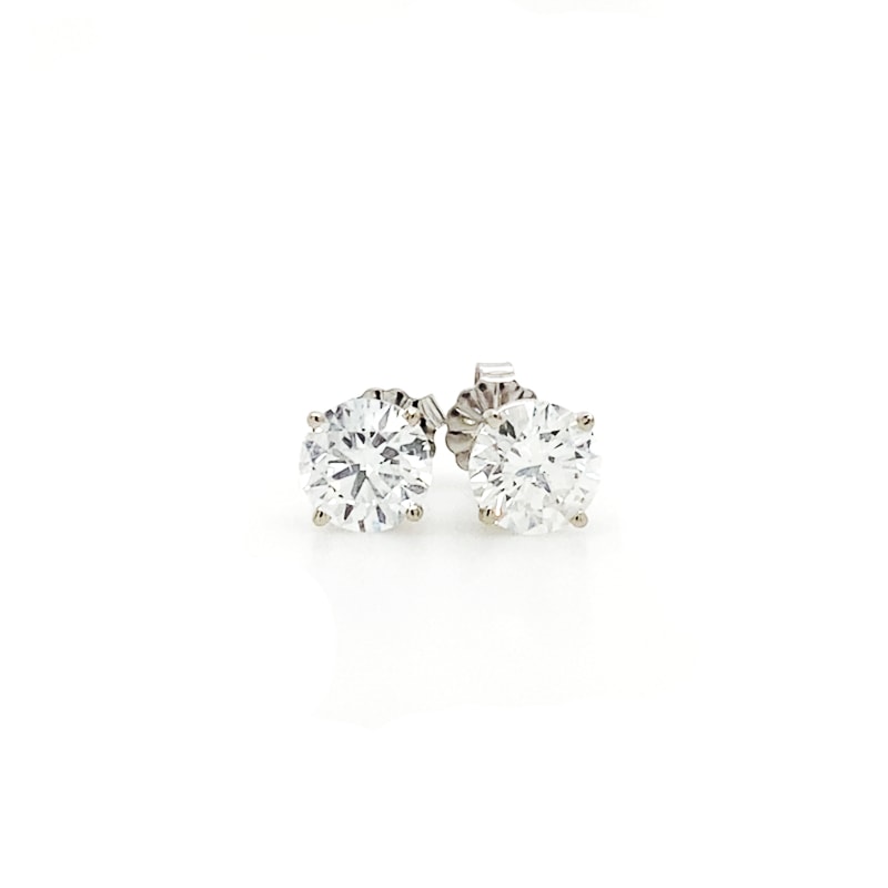 Two Carat Diamond Earrings set in 14k White Gold