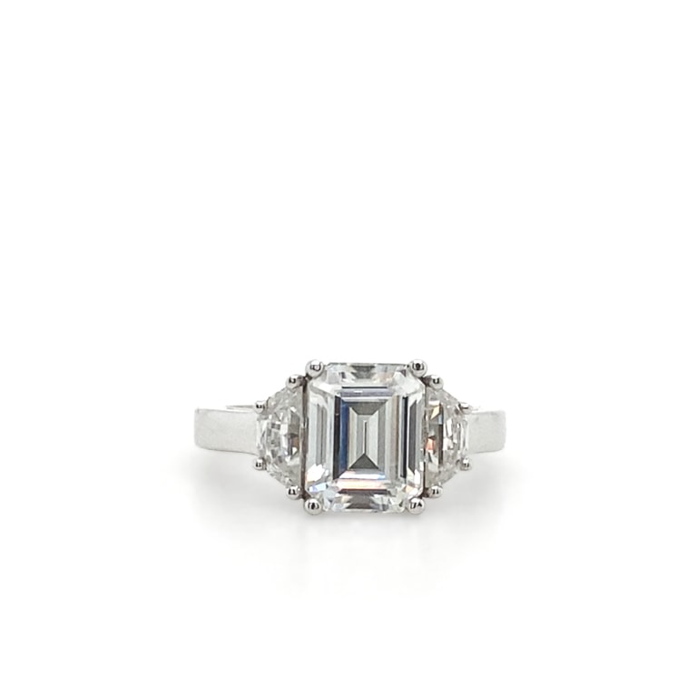 Charles and Colvard Forever One Moissanite Engagement Ring