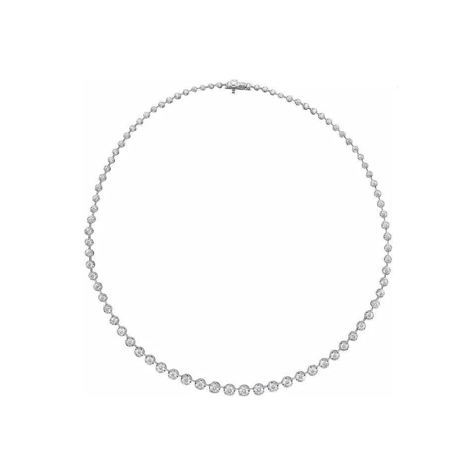 Graduated Diamond Tennis Necklace