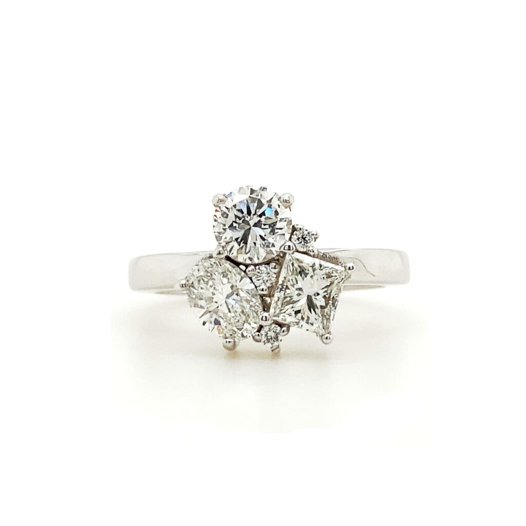 Multi-Stone Diamond Cluster Ring