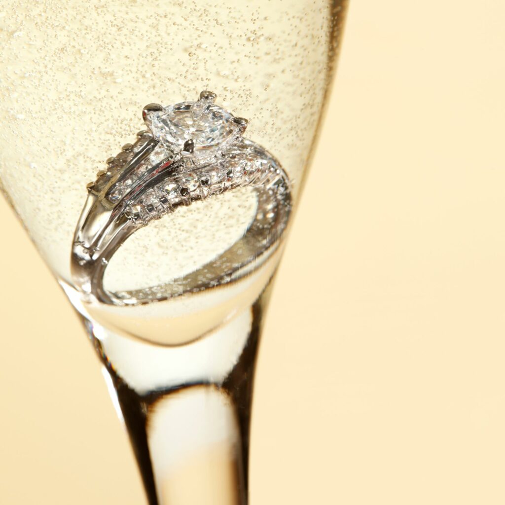 modern engagement ring