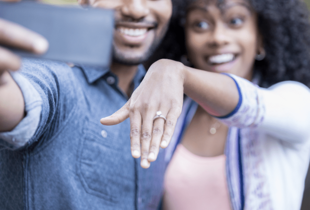 best engagement ring selfie