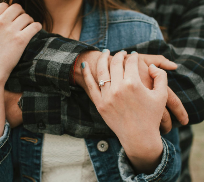 Gold color and Silver Couple Rings